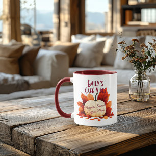 Mug Café Vibes Automne – Amour de Cannelle de Citrouil