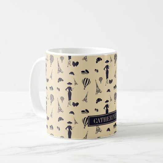 Mug café Vintage classique 50's (Devant gauche)