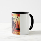 Mug Café vintage noir Halloween Cat (Devant droit)