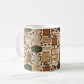 Mug Café vintage style motif rétro (Devant gauche)