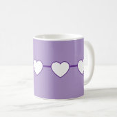 Mug café violet M. Cœur (Devant droit)