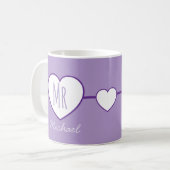 Mug café violet M. Cœur (Devant gauche)
