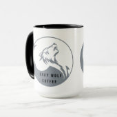 Mug Café Wolf gris 15oz (Devant gauche)