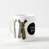 Mug café Yorkie foncé pour papa (Devant gauche)