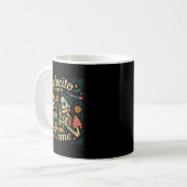 Mug Cafecito mignon et squelette Halloween Dia De (Devant gauche)