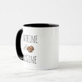 Mug Caféine avant la routine drôle de conception pour (Devant gauche)