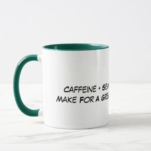 Mug Caféine + Bouge de café à coudre (Gauche)