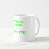 Mug Caféine + Carburant de Sugar=Rocket (Devant droit)