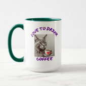 Mug Caféine Chat Musique humoristique (Gauche)