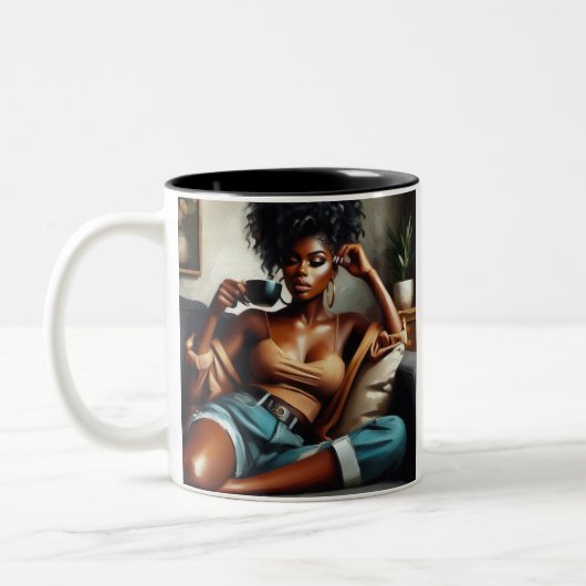 Mug "Caféine & Confiance" (Gauche)