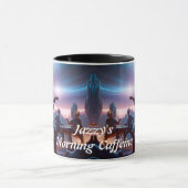 Mug Caféine du matin de Jazzy personnalisable (Centre)