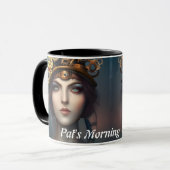 Mug Caféine du matin de Pat personnalisable (Devant gauche)