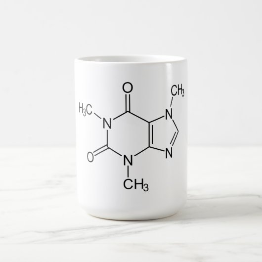 Mug Caféine Molécule Chimie Café Atomes (Centre)