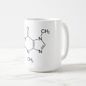 Mug Caféine Molécule Chimie Café Atomes (Devant droit)