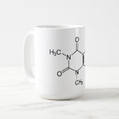 Mug Caféine Molécule Chimie Café Atomes (Devant gauche)