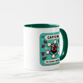 Mug Caféine : Mon élément favori ! (Devant droit)