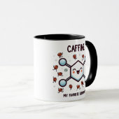 Mug Caféine : Mon élément favori ! (Devant droit)