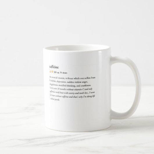 Mug caféine - Musique du dictionnaire urbain (Droite)