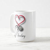 Mug caféine stéthoscopique personnalisée (Devant gauche)