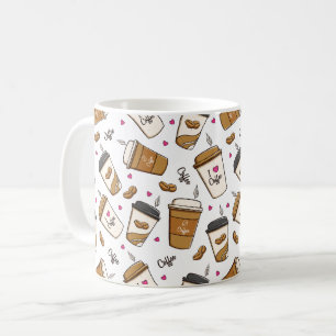 Mug Cafés, Fèves de café, Amateur de café, Coeurs
