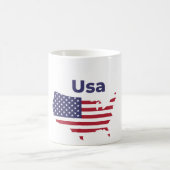 Mug cafés flag usa new desgin (Centre)