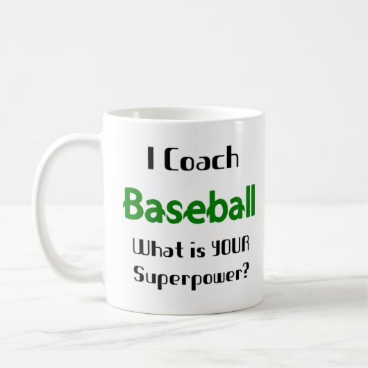 Mug cafétéria entraîneur de baseball (Gauche)