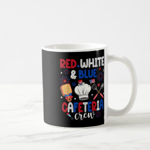Mug Cafétéria Rouge Blanc Et Bleu Employé Cafétéria