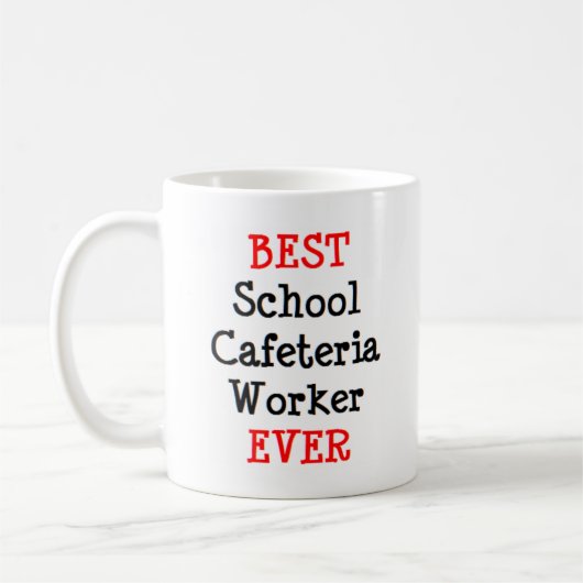 Mug cafétéria worker school, best (Gauche)