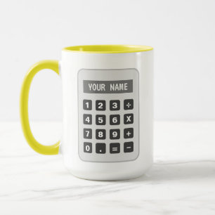 Mug Cafetière de calculatrice pour comptable ou compta
