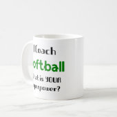 Mug cafetière de l'entraîneur de softball (Devant gauche)