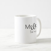 Mug Cafetière personnalisé "Mr & Mrs" (Devant droit)