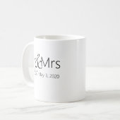 Mug Cafetière personnalisé "Mr & Mrs" (Devant gauche)
