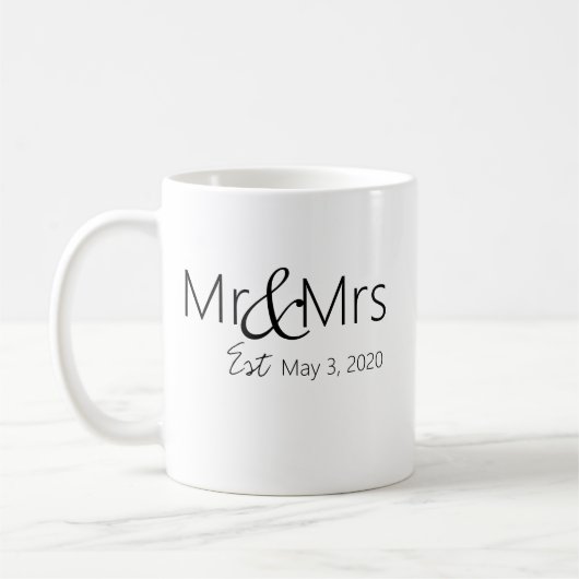 Mug Cafetière personnalisé "Mr & Mrs" (Gauche)
