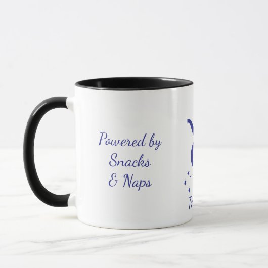 Mug Cafetière Taureau Zodiaque Typographie Bleue Simpl (Gauche)