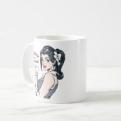 Mug Caffeinate et conquérir Glamour rétro (Devant gauche)