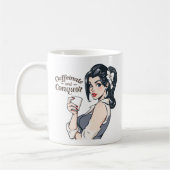 Mug Caffeinate et conquérir Glamour rétro (Gauche)