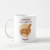 Mug Caffeinate Porte Sur Llama Alpaca Animal Dessiné À (Gauche)
