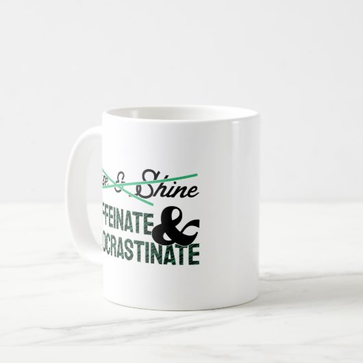 Mug Caffeinate & Procrastinate (Devant gauche)