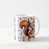 Mug Caffeinated Squirrel | Funny Coffee Lover Animal (Devant droit)