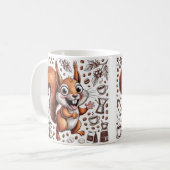 Mug Caffeinated Squirrel | Funny Coffee Lover Animal (Devant gauche)