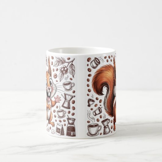 Mug Caffeinated Squirrel | Funny Coffee Lover Animal (Centre)
