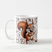 Mug Caffeinated Squirrel | Funny Coffee Lover Animal (Gauche)