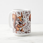 Mug Caffeinated Squirrel | Funny Coffee Lover Animal (Devant gauche)