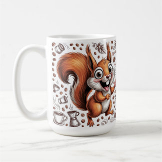 Mug Caffeinated Squirrel | Funny Coffee Lover Animal