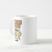Mug Caffeine Chaos Funny Energetic Coffee Cup Cartoon (Devant gauche)