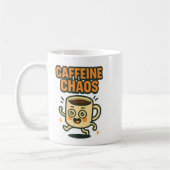Mug Caffeine Chaos Funny Energetic Coffee Cup Cartoon (Gauche)