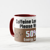 Mug Caffeine Chargement... Veuillez Patienter - Drôle  (Devant gauche)