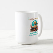 Mug Caffeine & Coziness Golden Retriever Book (Devant droit)