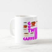 Mug Caffeine jumeaux pour mère de double trouble (Devant gauche)