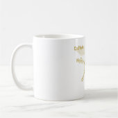 Mug Caffeine Structural chemical formula gold (Gauche)